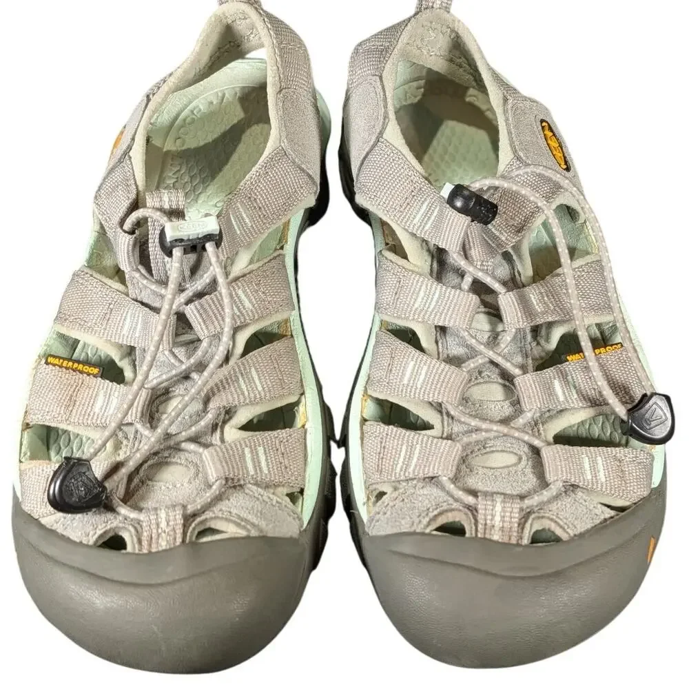 KEEN Newport H2 Waterproof Hiking Water Sandals Gray Mint Women's 6 Gorpcore